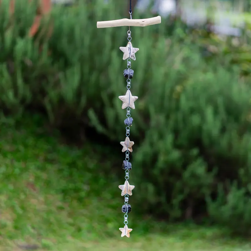 Petrified Wood Garland - Star Set of 4 By Garden Age Supply