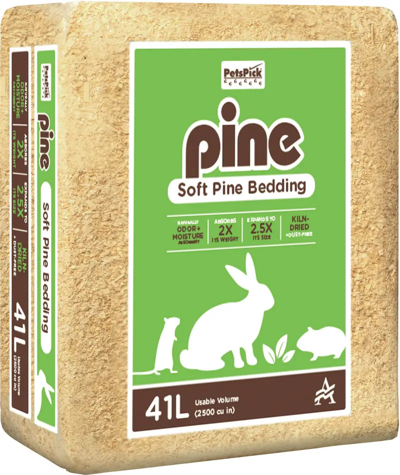 Pets Pick Kiln Dried Soft Pine Bedding 41 L – Natural Pine Shavings for Small and Large Pets - Deal of The Week