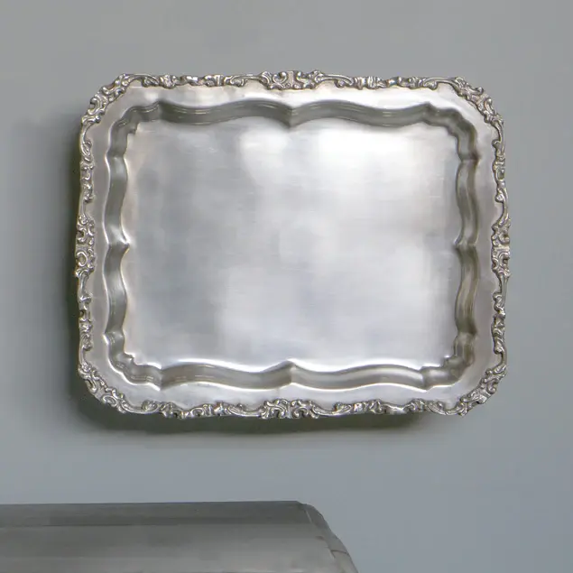 Pewter Platter 13.5"L Rectangl By Gold Leaf Design Group