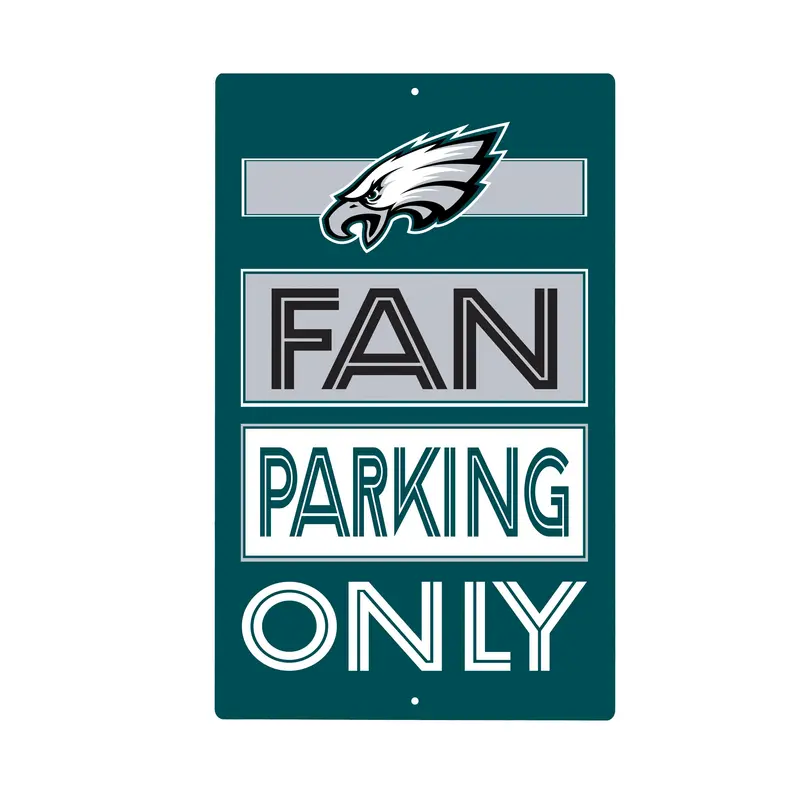 Philadelphia Eagles Fan Parking USA Metal Wall Sign, 7.5" x 11.5"