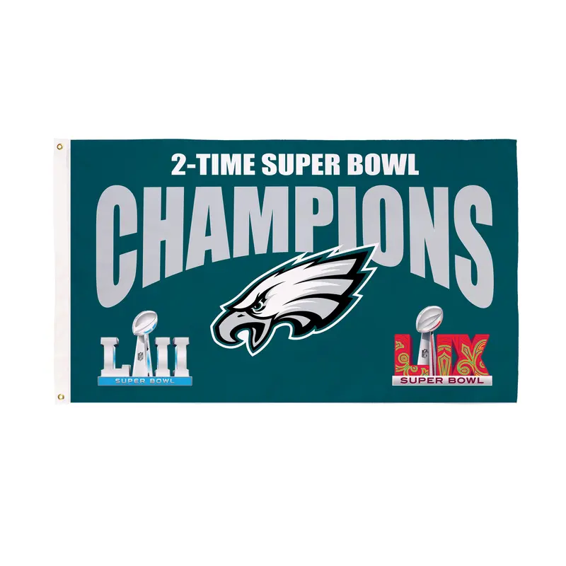 Philadelphia Eagles Multi-Win Super Bowl Champions Football 3x5 Flag