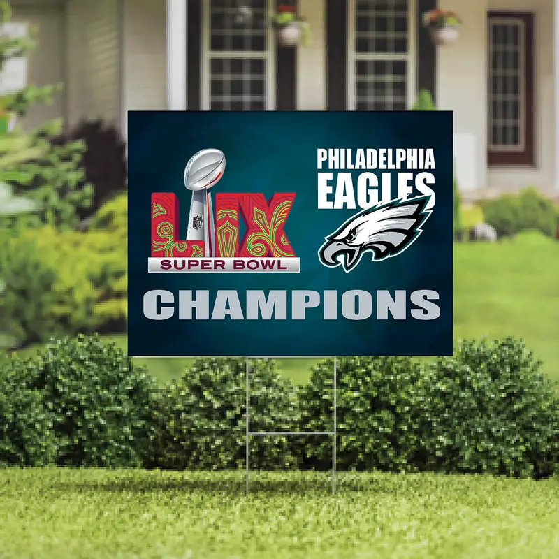Philadelphia Eagles Super Bowl 59 Champions Cororplast Yard Sign