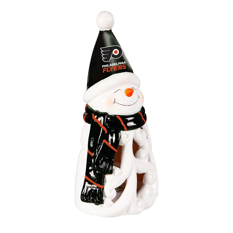 Philadelphia Flyers Snowman LED Statuary, 8"