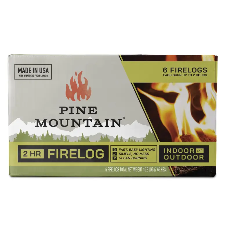 Pine Mountain Fire Log 2 hr 6 pk - Open Box