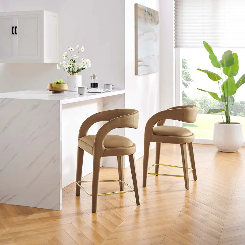 Pinnacle Performance Velvet Counter Stool Set of Two By Modway - EEI-6566