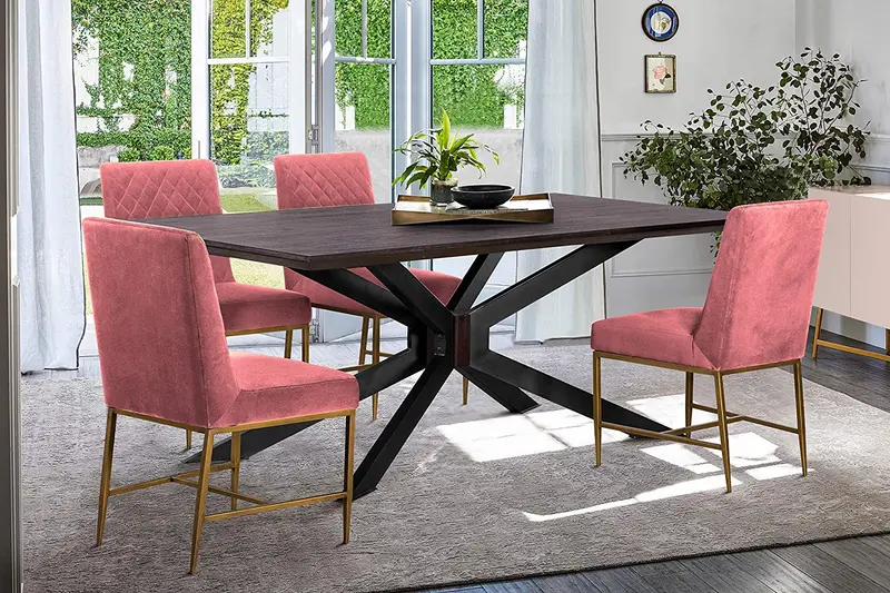 Pirate and Pink Memphis 5 Piece Modern Dining Set By Armen Living