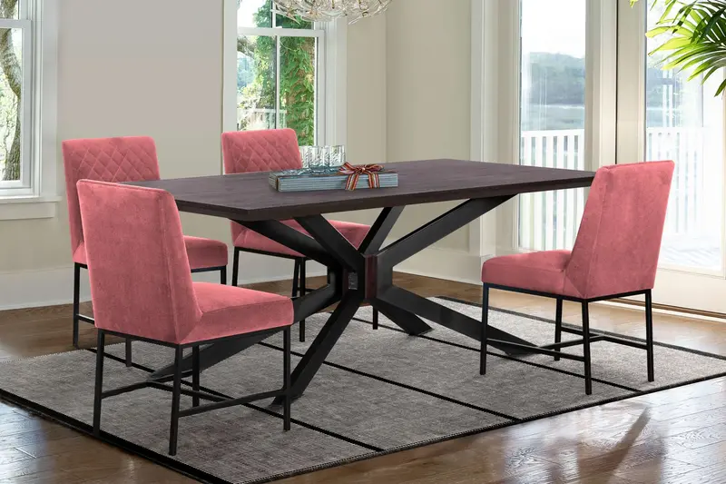 Pirate and Pink Napoli 5 Piece Modern Dining Set By Armen Living