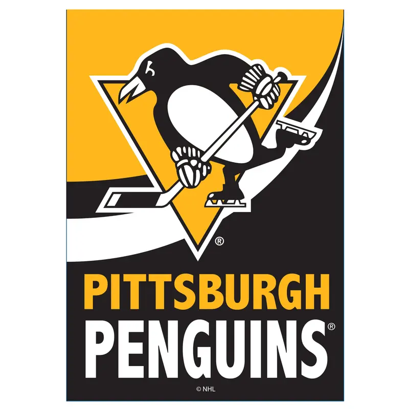 Pittsburgh Penguins Burlap Flag GDN Size