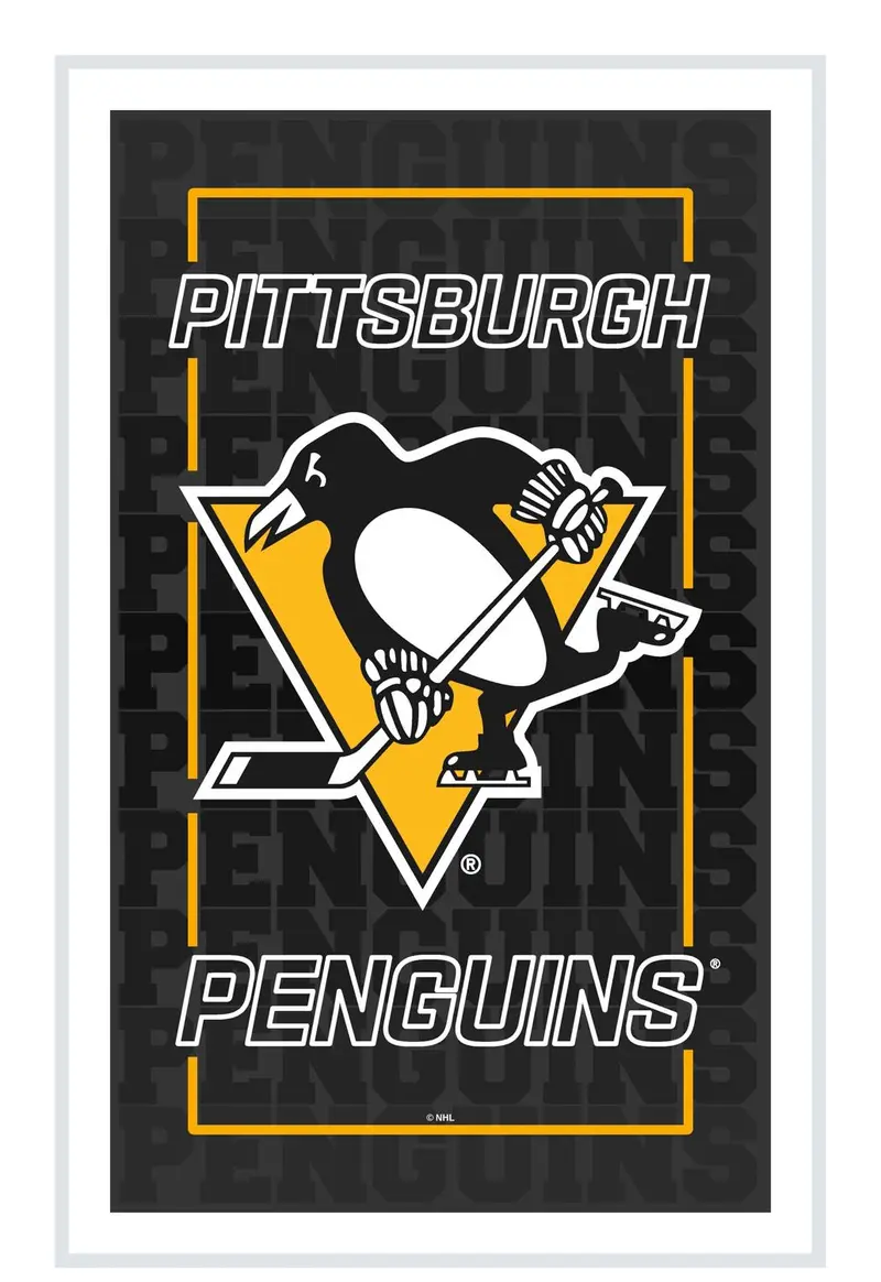 Pittsburgh Penguins Hockey Rectangle Neolite LED Decor