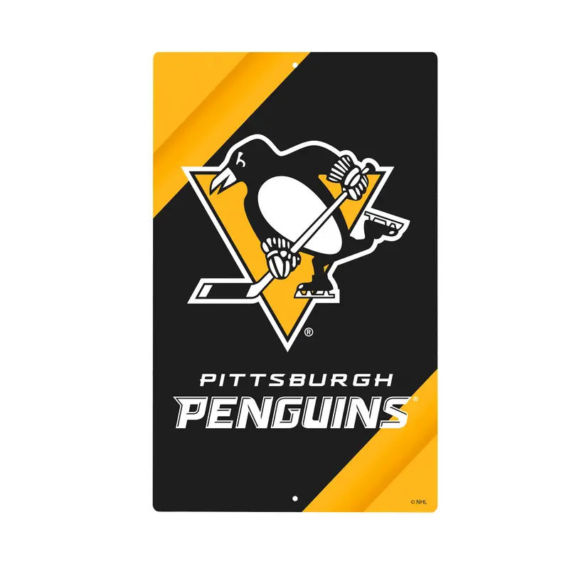 Pittsburgh Penguins Logo Sign USA Metal Wall Sign, 7.5" x 11.5"