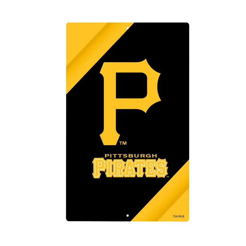 Pittsburgh Pirates Logo Sign USA Metal Wall Sign, 7.5" x 11.5"