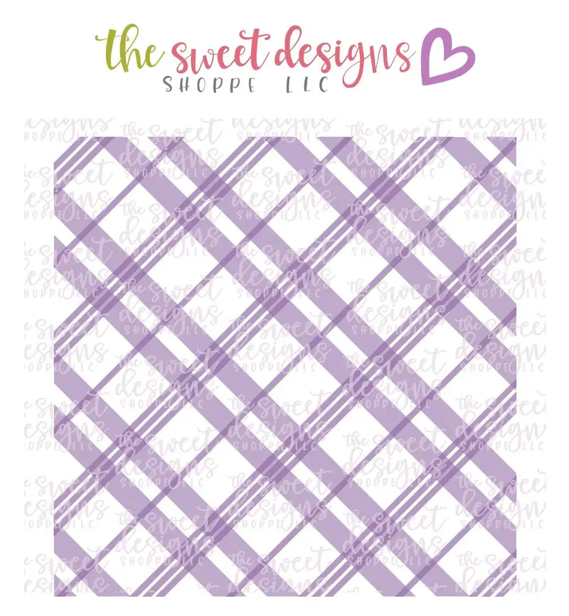Plaid - Diagonals (Set of 2) -  Stencils