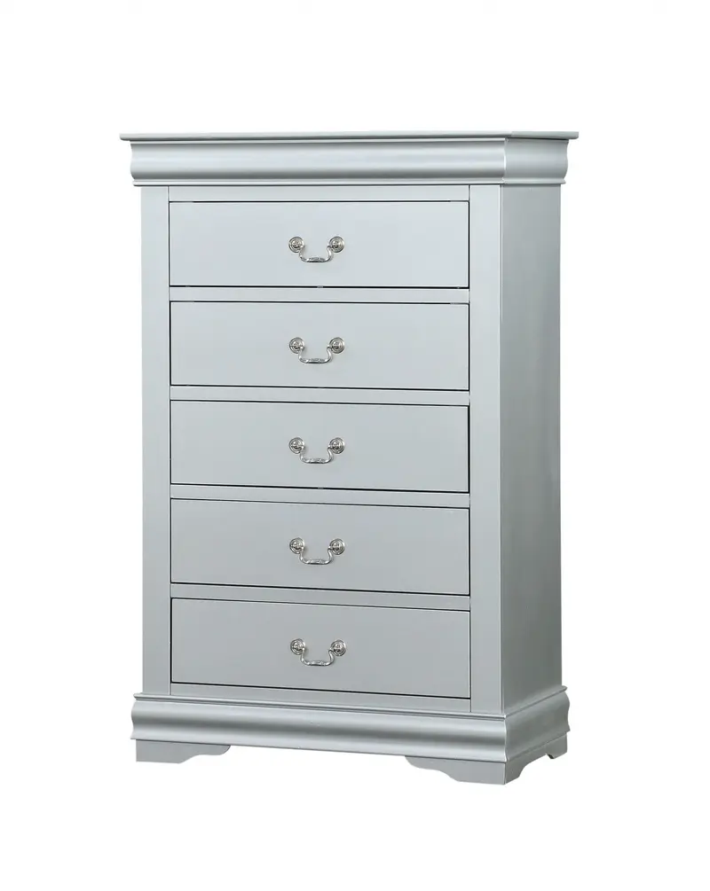 Platinum Wood Chest By Homeroots - 347106