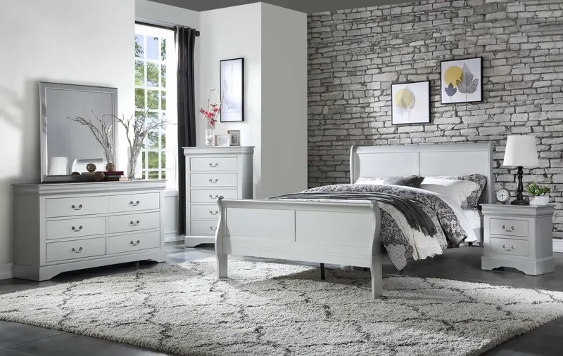 Platinum Wood Twin Bed By Homeroots - 347115