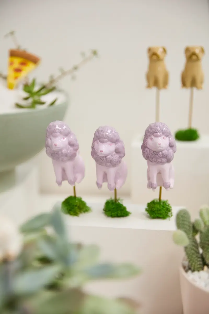 Playful Pups Plant Sticks - Set of 6 By Accent Decor