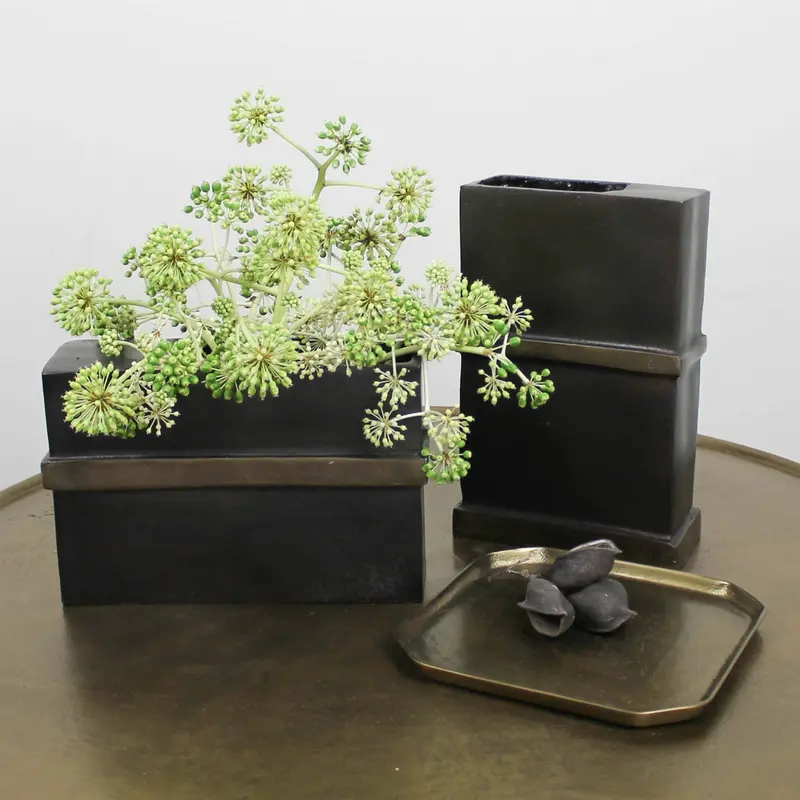 Plaza Vase, Bronze & Brass - Tall By HomArt