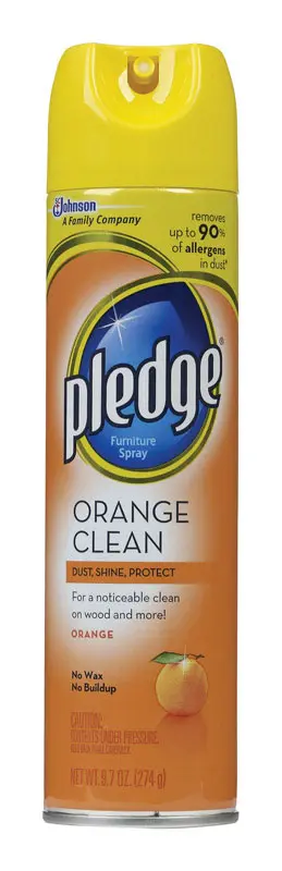 Pledge Orange Scent Furniture Polish 9.7 oz. Spray  (Pack Of 12) - Deal of The Week