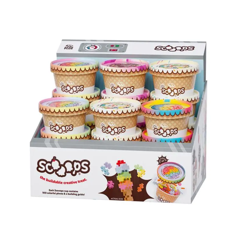 Plus-Plus Scooops Building Toy Multicolored 24 pc (Pack of 24)