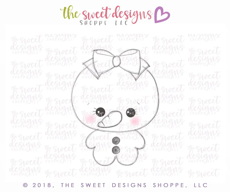 Plush Snowgirl 2018 - Cookie Cutter