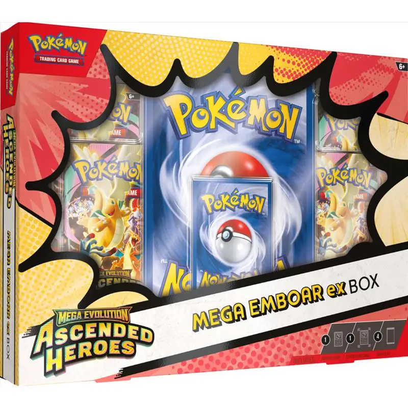 Pokemon Ascended Heroes Mega EX Box Trading Cards (Pack of 6)