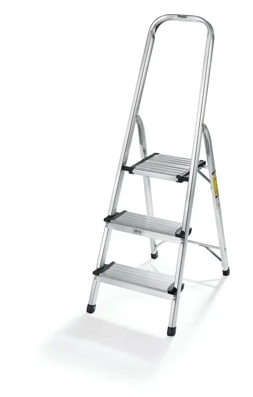 Polder 3-Step 52.5 in. H 225 lb. capacity 3 step Aluminum Folding Step Stool - Open Box