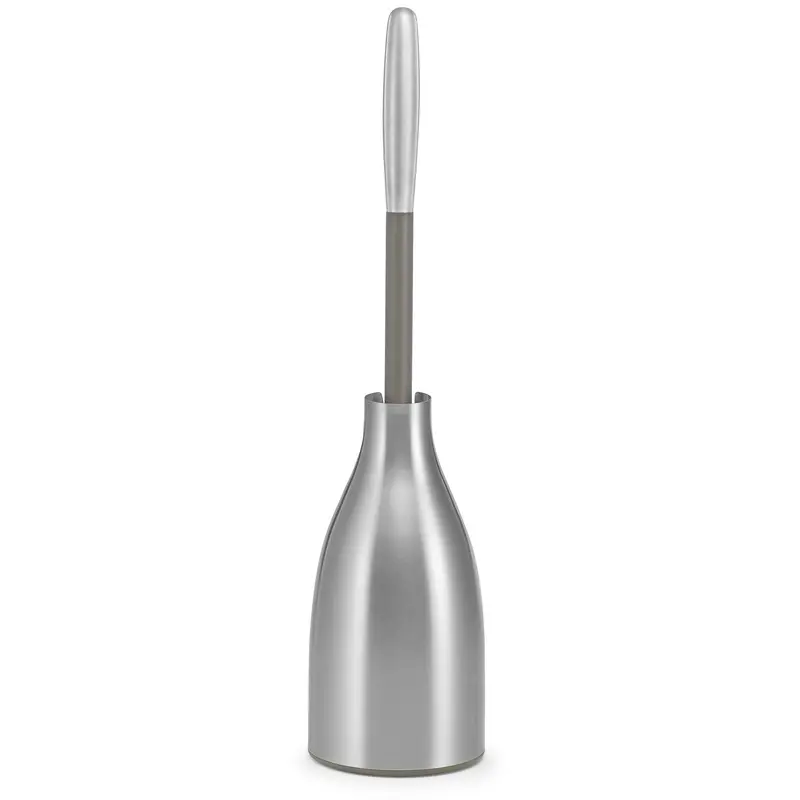 Polder Toilet Brush Holder Silver - Open Box