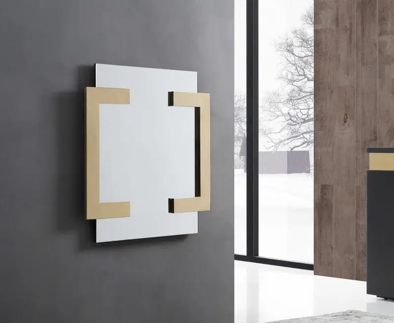 Polished Gold Stainless Steel Mirror By Homeroots