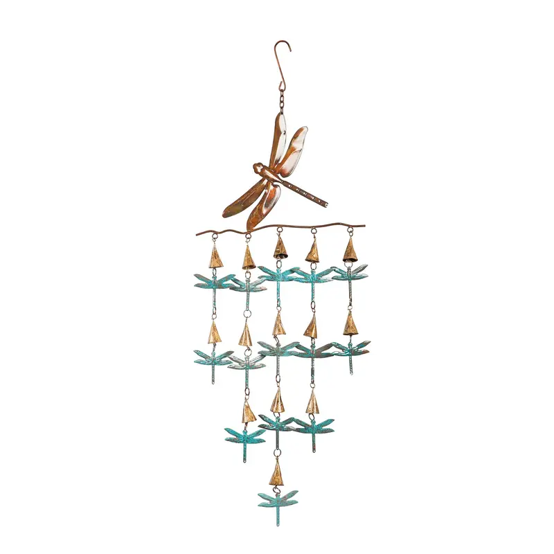 Pollinator Garden Mobile, Dragonfly Metal Outdoor Hanging Mobile