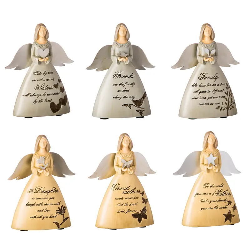 Polystone Small Angel Figurine Program w/ Stand,8tar234