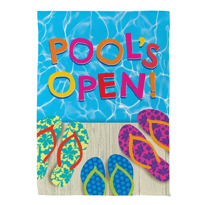 Pool's Open Flip Flops Suede House Flag