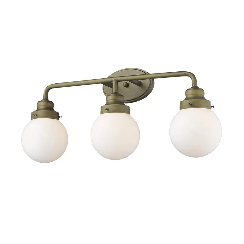 Portsmith 3-Light Raw Brass Vanity By Homeroots