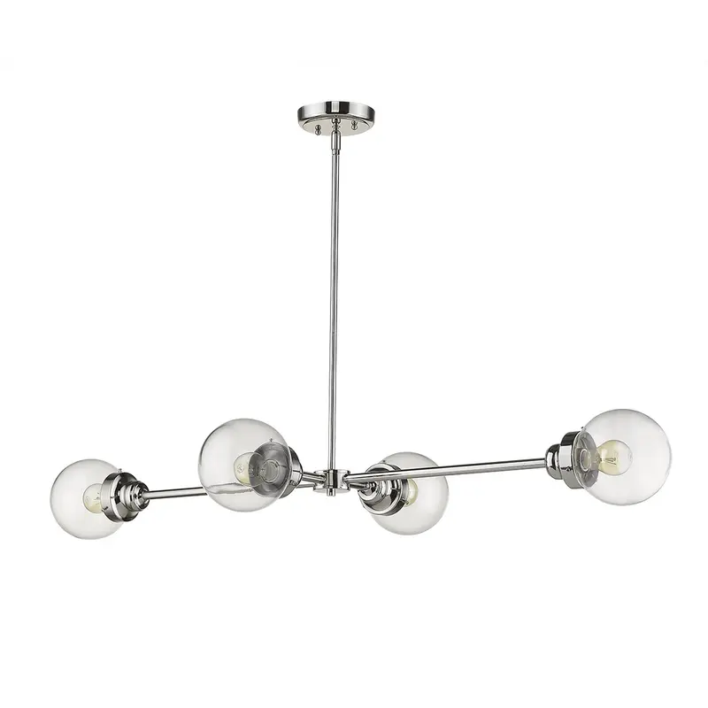 Portsmith 4-Light Polished Nickel Island Pendant By Homeroots