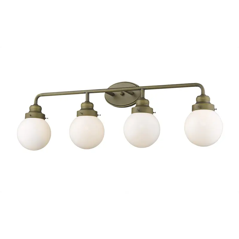 Portsmith 4-Light Raw Brass Vanity By Homeroots