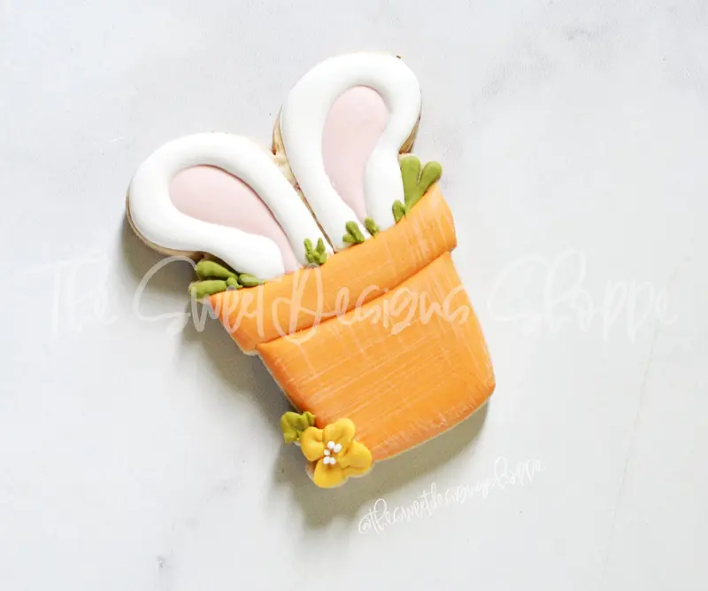 Pot with Bunny Ears - Cookie Cutter