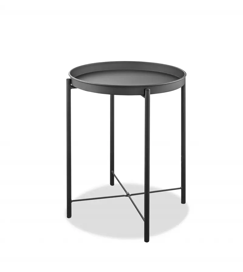 Powder Aluminum Side Table By Homeroots - 372277