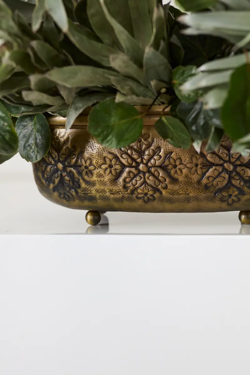 Pressed Snowflake Trough Set of 2 By Accent Decor