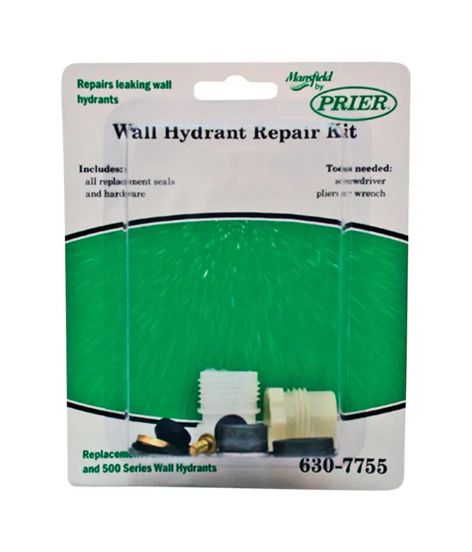 Prier Plastic/Brass Mansfield Style Wall Hydrant Service Kit to Fix Leaking 12 L in. - Open Box