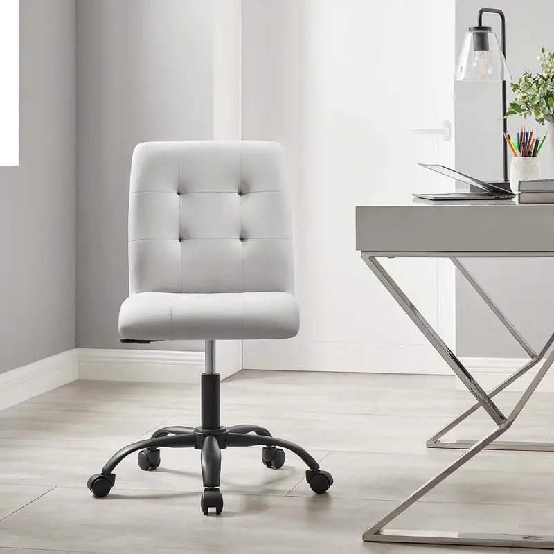 Prim Armless Vegan Leather Office Chair By Modway - EEI-4975