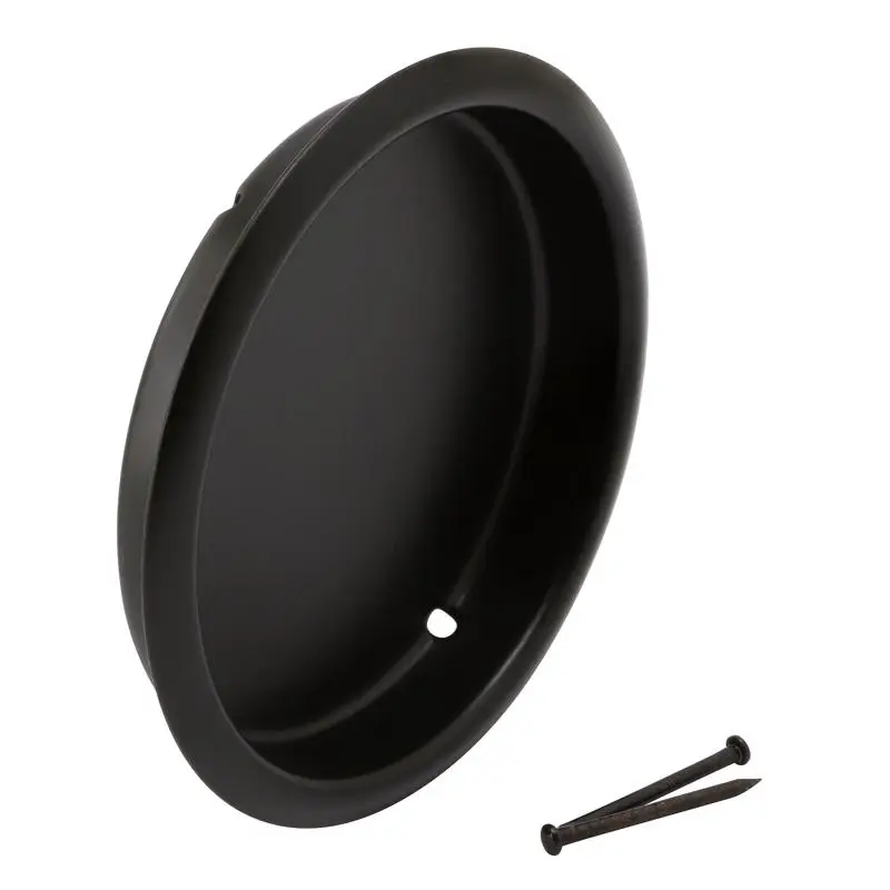 Prime-Line 2-1/8 in. L Matte Black Steel Door Pull
