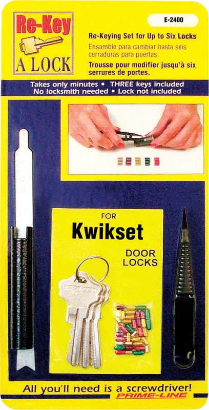 Prime-Line No. 5 Metal Re-Keying Kit 1 pk - Open Box