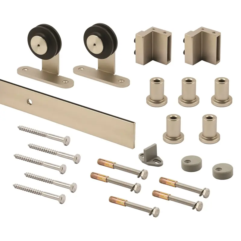 Prime-Line Satin Nickel Steel Barn Door Hanger Kit 1 pk