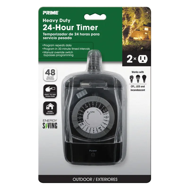 Prime Outdoor Mechanical Timer 125 V Black - Deal of The Week