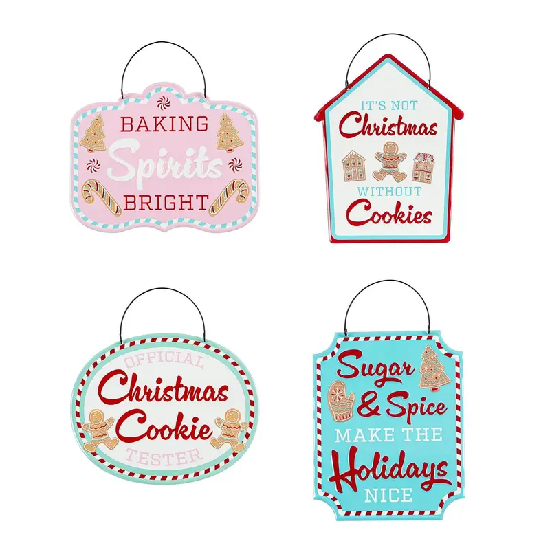 Printed Metal Hanging Gingerbread Cottage Sign