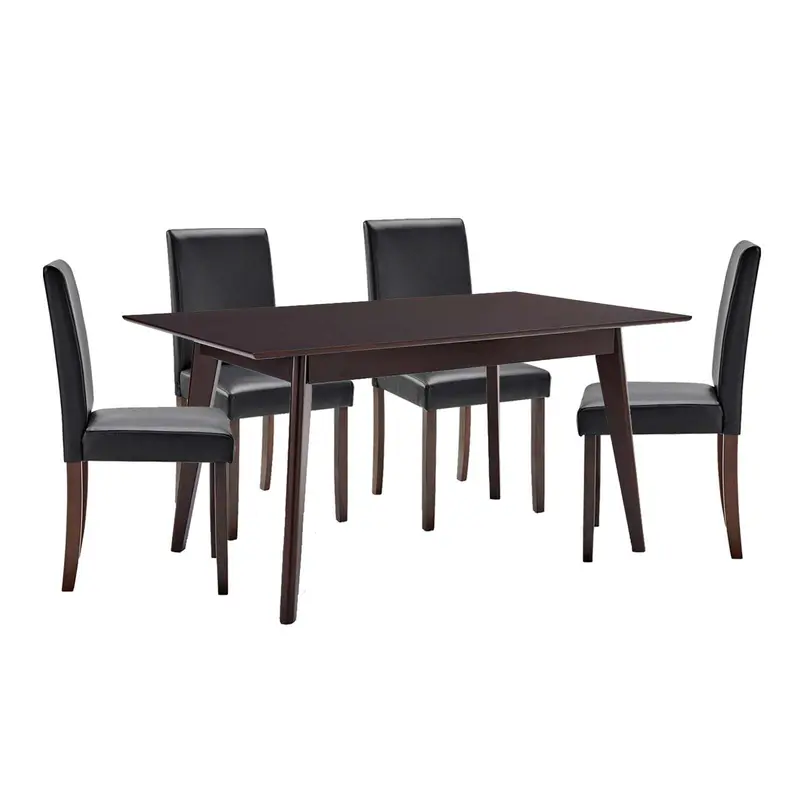 Prosper 5 Piece Faux Leather Dining Set By Modway - EEI-4181