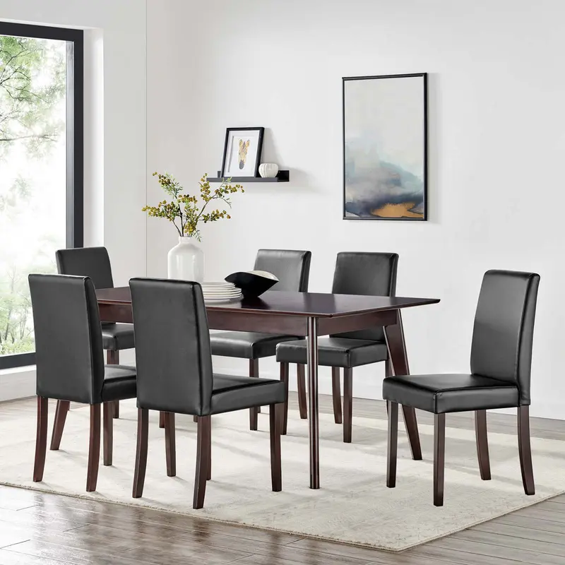 Prosper 7 Piece Faux Leather Dining Set By Modway - EEI-4188