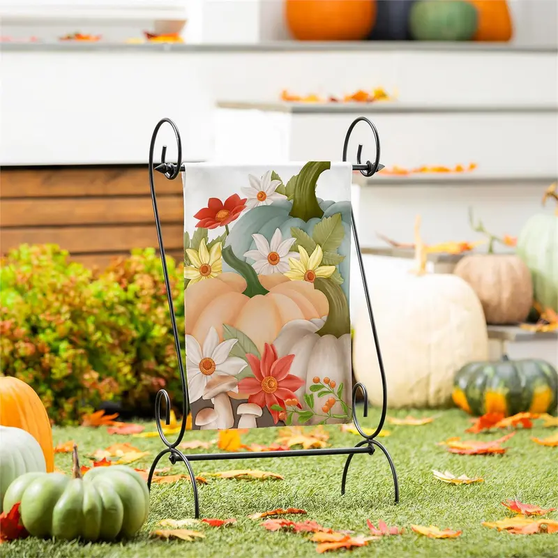 Pumpkin Patch Suede Garden Flag