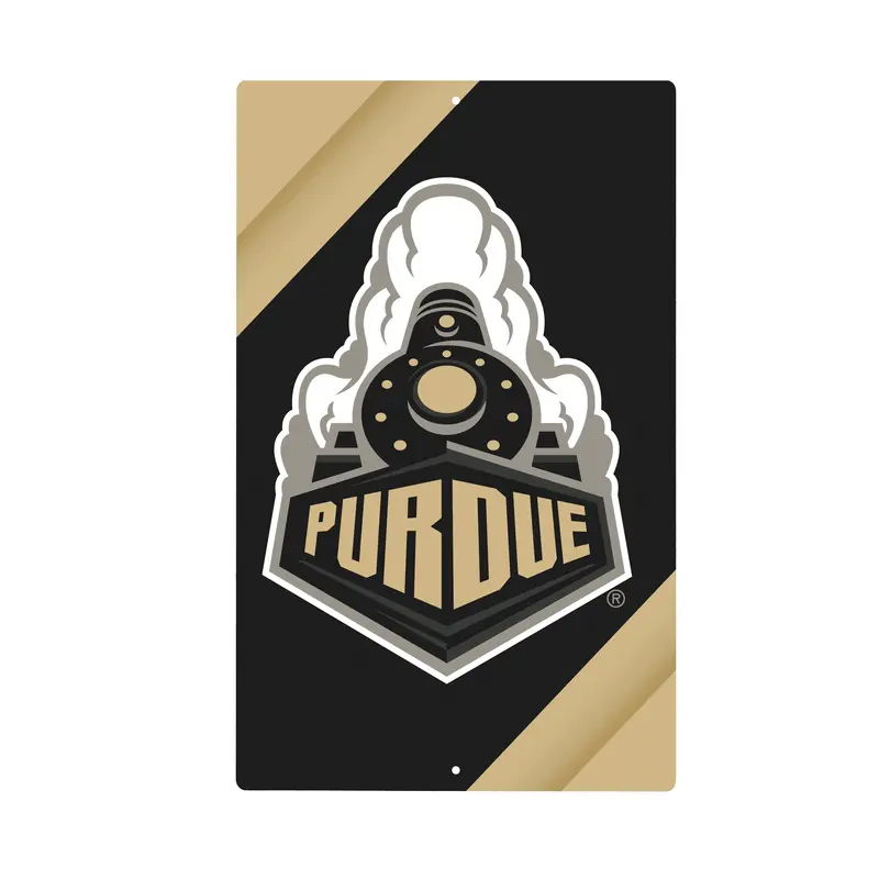 Purdue University Logo Sign USA Metal Wall Sign, 7.5" x 11.5"