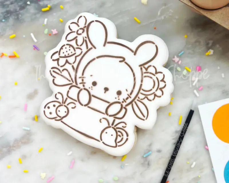 PYOC Cookie Cutter - PYOC Floral Bunny Cookie Cutter - Cookie Cutter Only