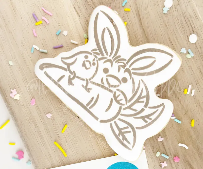 PYOC Stencil - Bunny and Carrot Stencil