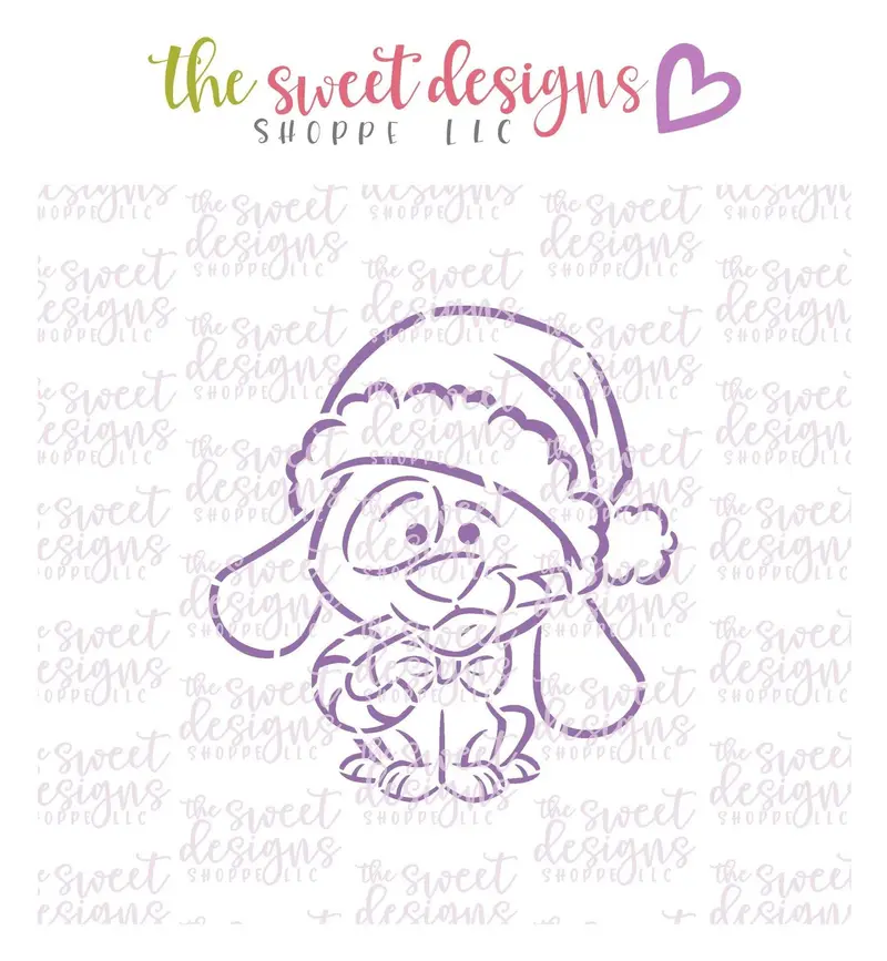 PYOC Stencil - Christmas Puppy - Stencil